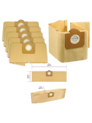 Set of 5 Replacement Dust Bags for Karcher NT27, NT30, NT48, NT65, NT72