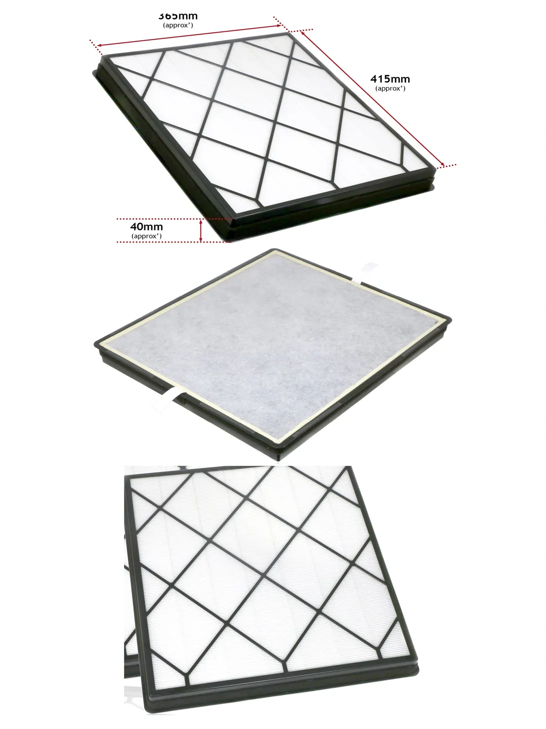 Shark HE400 Air Purifier HEPA Filter Replacement Pack of 2