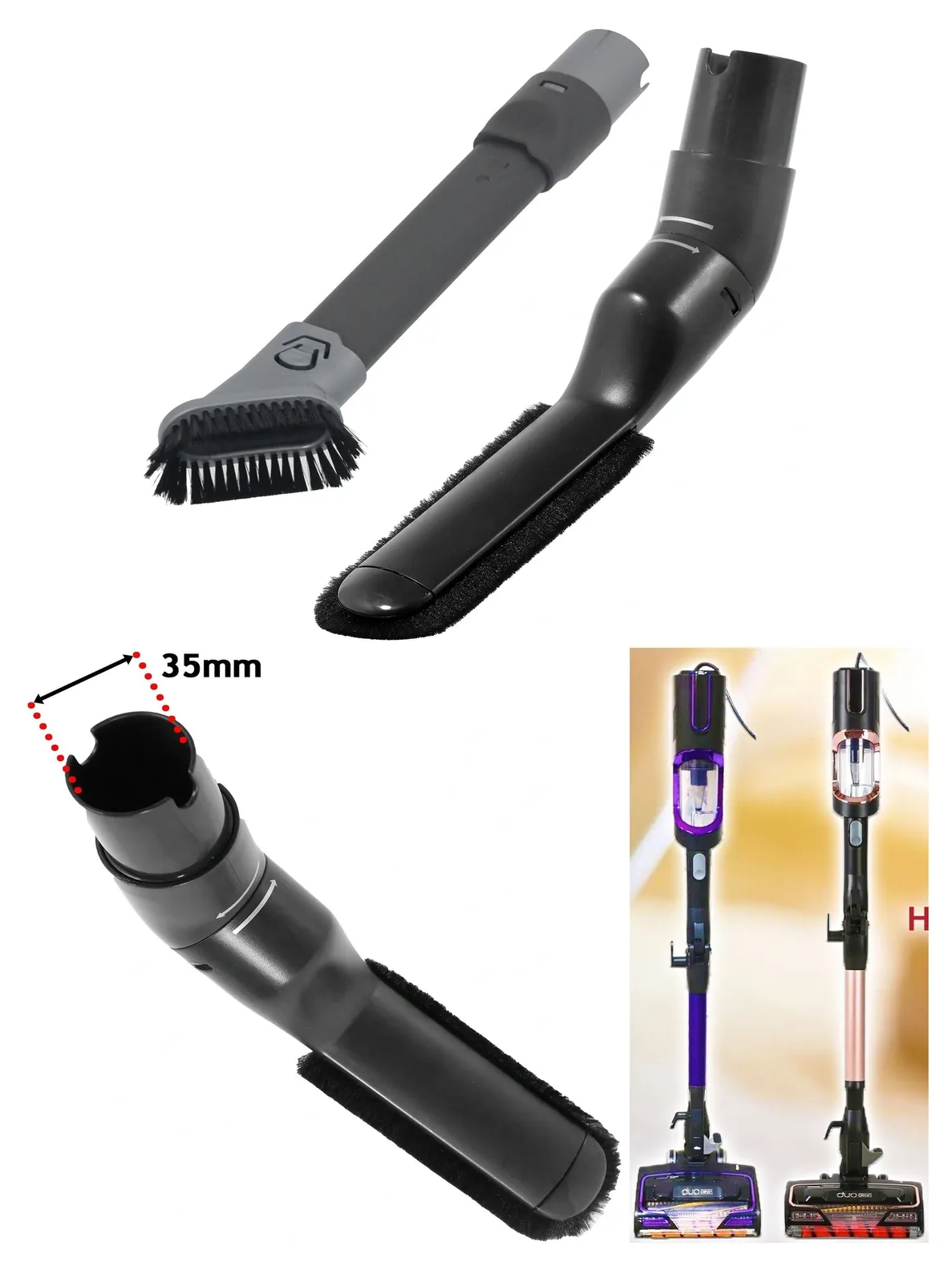 Shark HZ500 Vacuum Brush Kit – Crevice, Dust & Blind Cleaning Tools