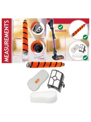 Shark HZ500UK Vacuum Roller Brush & HEPA Allergy Filter Set
