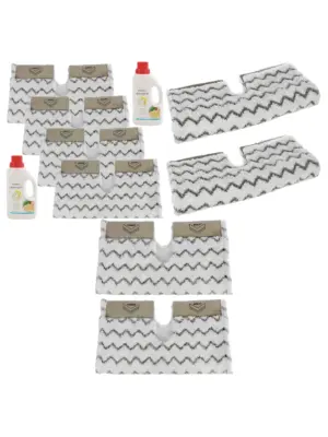 Shark Mop Pads S6001/S6003 Klik‑n‑Flip 4‑Pack + 2×500 ml Detergent