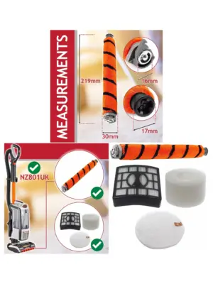Shark NZ801UK Soft Brush Roll & HEPA Allergy Filter Kit