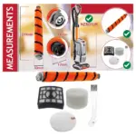 Shark NZ801UK Vacuum Brush Roll & HEPA Filter Set with Hair Remover