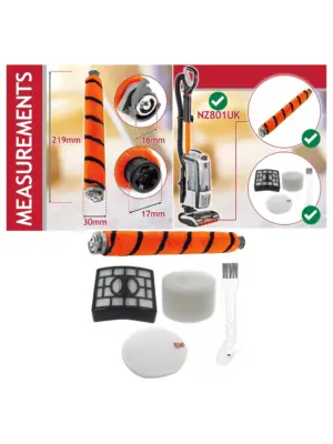 Shark NZ801UK Vacuum Brush Roll & HEPA Filter Set with Hair Remover