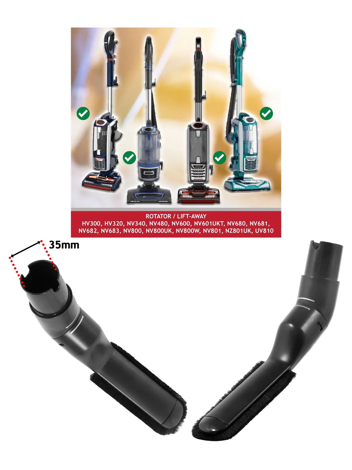 Shark Rotator Lift-Away Dusting Brush for Blinds & Hard-to-Reach Areas