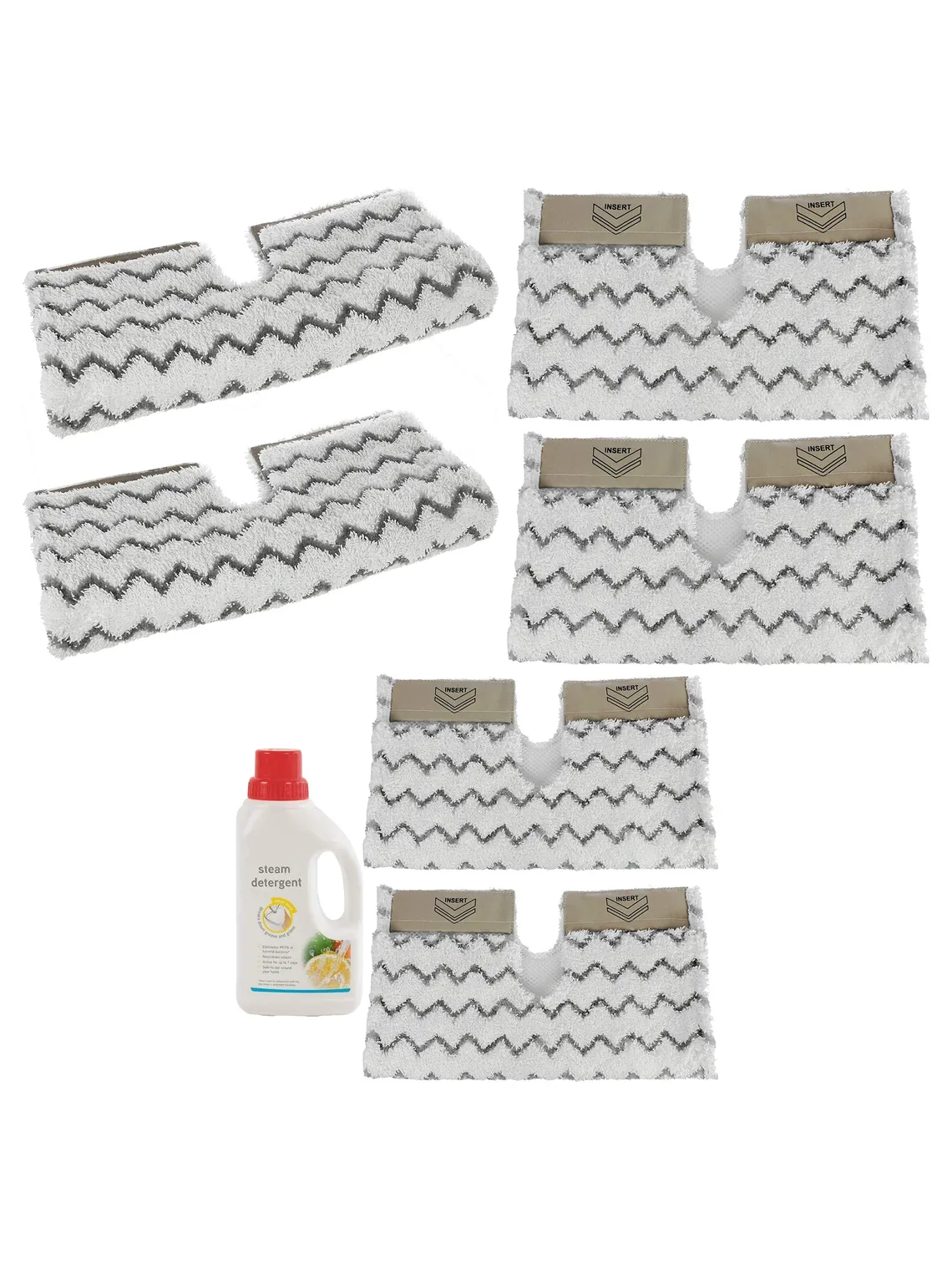 Shark Steam Mop Cover Pads – Klik‑N‑Flip (2 Pack) + 500 ml Cleaner