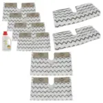 Shark Steam Mop Cover Pads Klik-n-Flip Lift-Away Pro 4-Pack + 500ml Cleaner