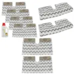 Shark Steam Mop Pads (S6001/S6003 Klik‑n‑Flip) 4‑Pack + 500 ml Cleaner