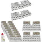 Shark Steam Mop Pads (S6001/S6003) Pack of 8 + 500ml Cleaner