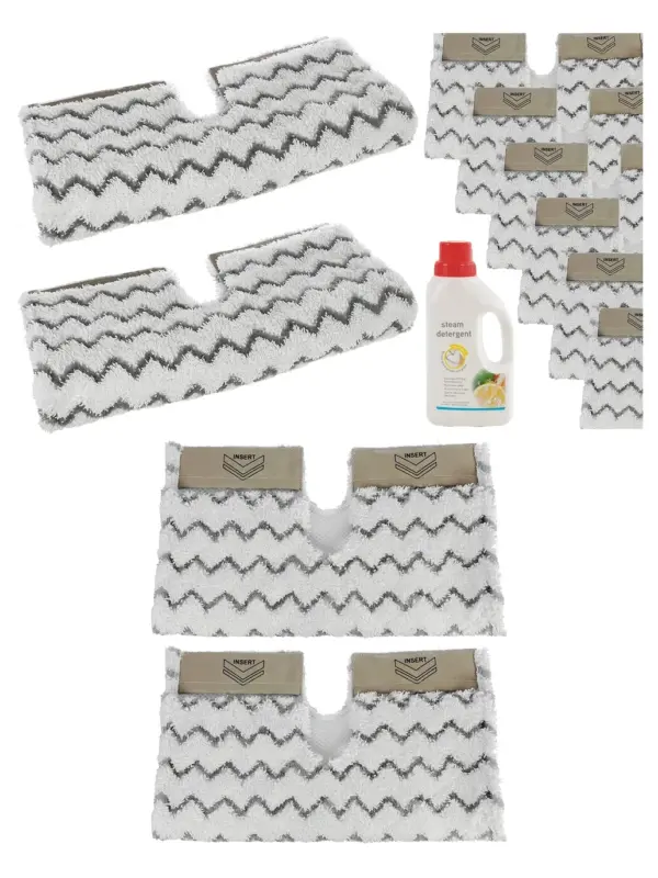 Shark Steam Mop Replacement Pads (S6001/S6003) 6‑Pack + 500ml Cleaner