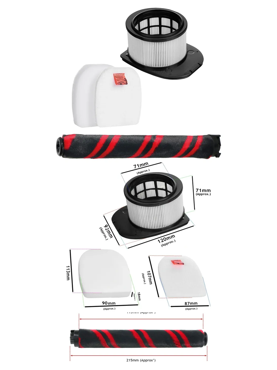 Shark Stratos IZ400/IZ420 Filter Kit – Anti-Hair Wrap & Brush Roll