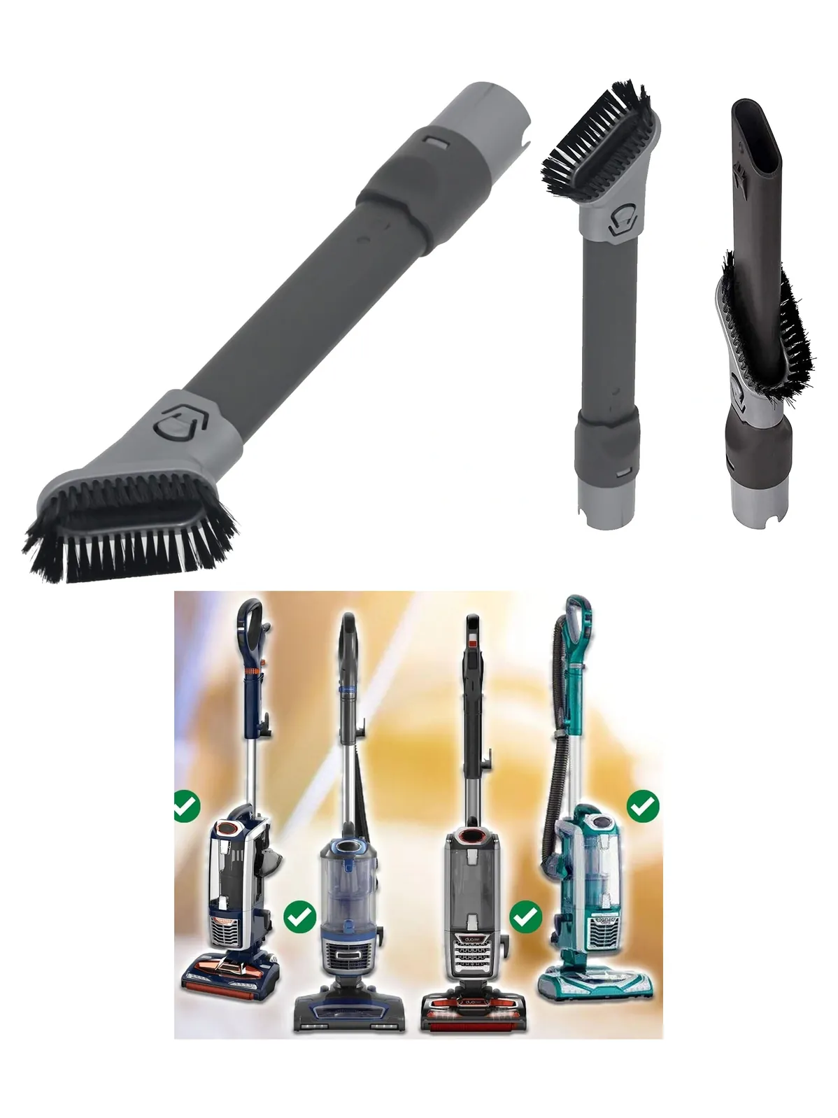 Shark Vacuum 2‑in‑1 Dusting Brush & Crevice Tool Cleaning Attachment