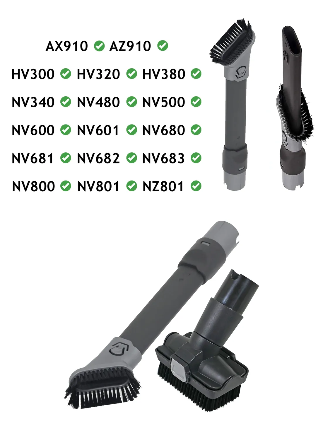 Shark Vacuum Brush & Crevice Tool Fits HV300-HV320-HV380-NV340-NV480