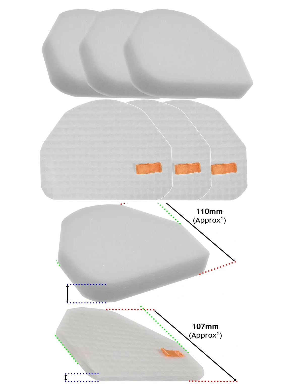 Shark Vacuum Filter Kit – 6 Filters for NV200‑NV500 Models