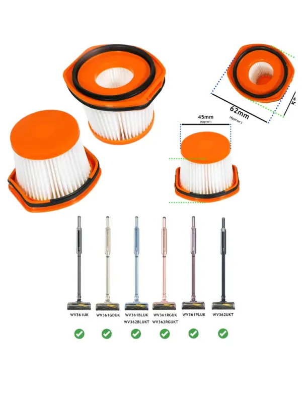Shark WandVac 2‑Pack Filters for WV362 Pet Cordless Vacuum