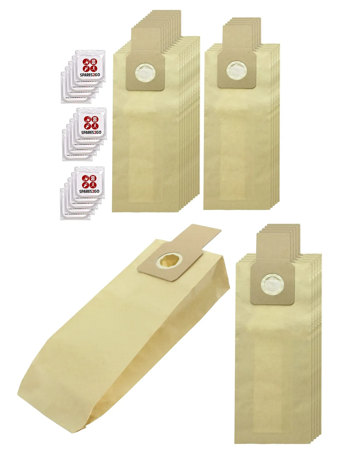 Sharp Vacuum Double-Wall Dust Bags - 15 Pack + 15 Freshener Tabs