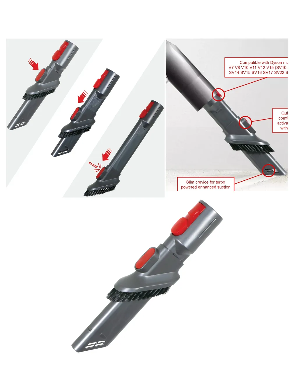 Short Dyson Crevice Brush Replacement for V11, V12, V15 & SV Series