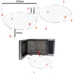 Siemens Microwave Grill Turntable Wire Rack 270mm Shelf Stand