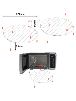 Siemens Microwave Grill Turntable Wire Rack 270mm Shelf Stand