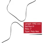 Siemens Tumble Dryer Drive Belt Poly‑Vee 1992 H7 Replacement