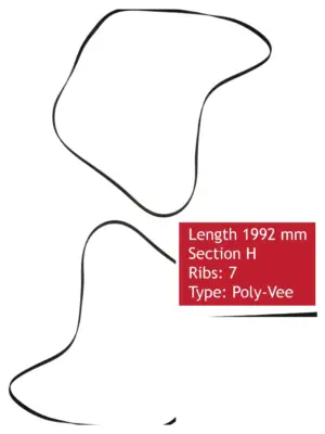 Siemens Tumble Dryer Drive Belt Poly‑Vee 1992 H7 Replacement