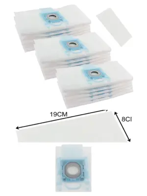 Siemens Vacuum Dust Bags Multi‑Layer Cloth, 15 Pack + 3 Filters