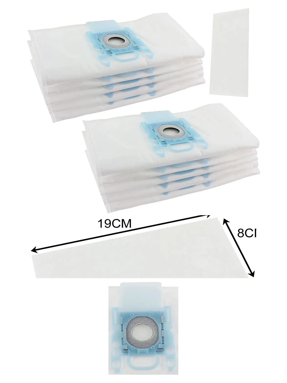 Siemens Vacuum Dust Bags Multi‑Layer Cloth Pack of 10 + 2 Filters