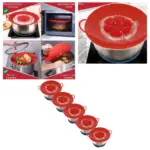 Silicone Saucepan Lid Overflow Guard – 5 Pack Anti‑Spill Cover