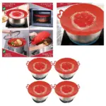 Silicone Spill Stop Lid Set 4 Anti Boil Covers for Pots and Saucepans