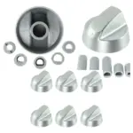 Silver AEG Oven & Cooker Control Knob Set – Pack of 6