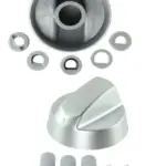 Silver Baumatic Oven Control Knob Set - 5 Replacement Dials