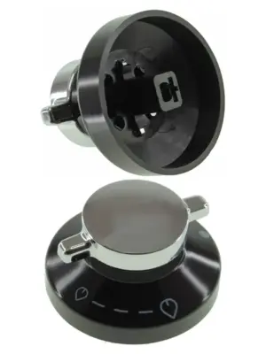 Silver‑Black Gas Oven Knob for New World 600SIDLM