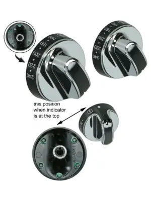 Silver/Black Oven Temperature Knob for Stoves – New World Part