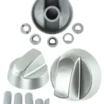 Silver Control Knob & Adapter Set for Candy Oven & Cooker