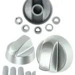 Silver Control Knob & Adapter Set for Diplomat Oven & Cooker