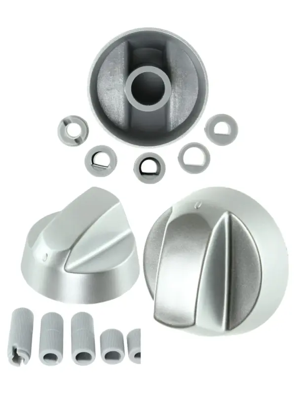 Silver Control Knob & Adapter Set for Diplomat Oven & Cooker