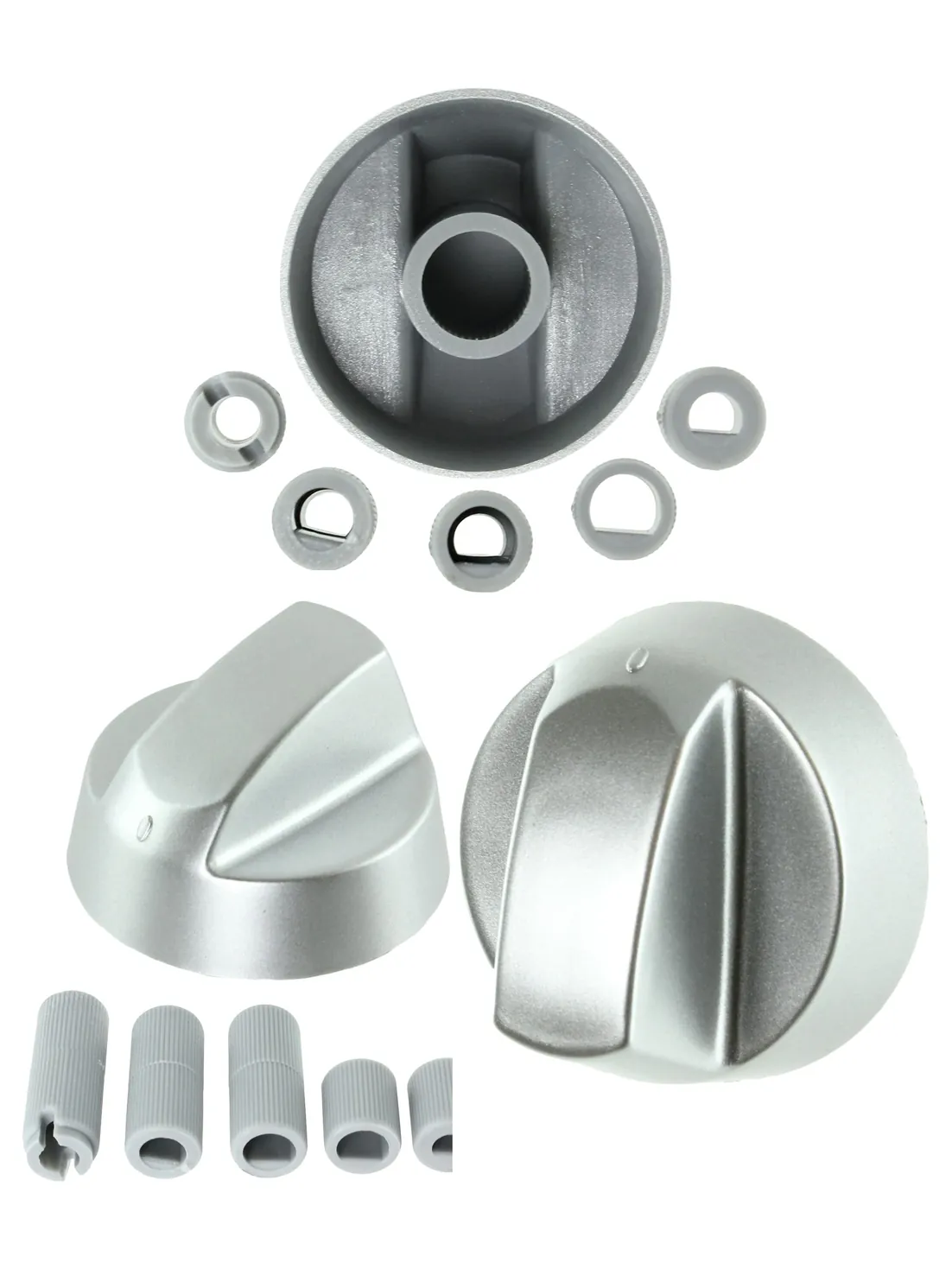 Silver Control Knob & Adapter Set for Diplomat Oven & Cooker