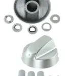 Silver Control Knob & Dial Replacement Set – 5 pcs for Candy Ovens & Cookers