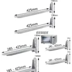 Silver LG Microwave Wall Mount Brackets – Set of 2