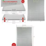Silver Metal Grease Mesh Filter for Howdens Lamona Hood – 320×260 mm