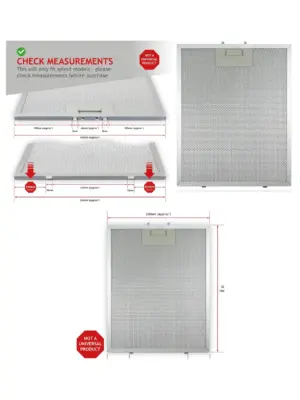 Silver Metal Grease Mesh Filter for Howdens Lamona Hood – 320×260 mm
