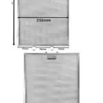 Silver Metal Mesh Cooker Hood Filter 318x258mm Cooke & Lewis B&Q CATA