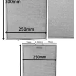 Silver Metal Mesh Grease Filter 300×250 mm for Kitchen Hood Fans