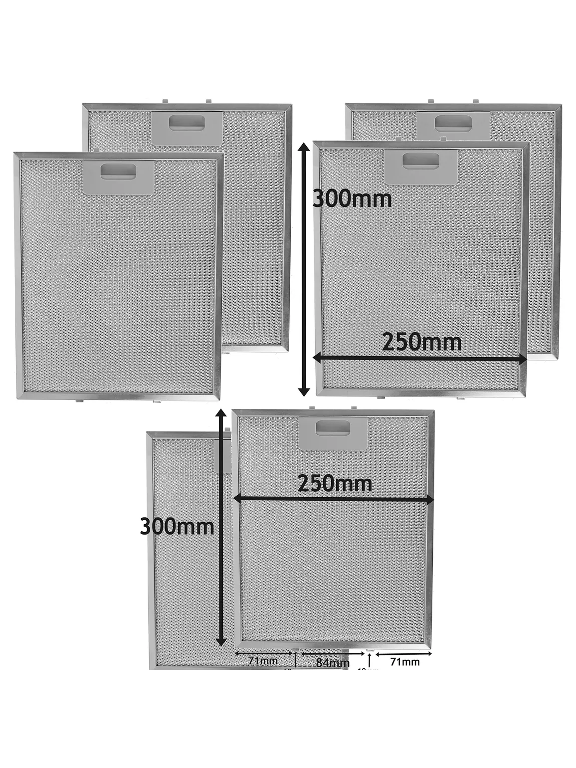 Silver Metal Mesh Grease Filter for Logik Hood 300×250 mm