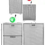 Silver Metal Mesh Vent Filter 318x258mm for Cooker Hoods & Fans