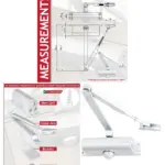 Silver Overhead Door Closer - Speed, 180° Swing, Fits 950mm/60kg