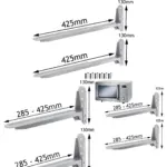 Silver Pair of Wall‑Mount Brackets for Logik Microwave