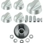 Silver Replacement Control Knob Set for Candy Oven – Pack of 4