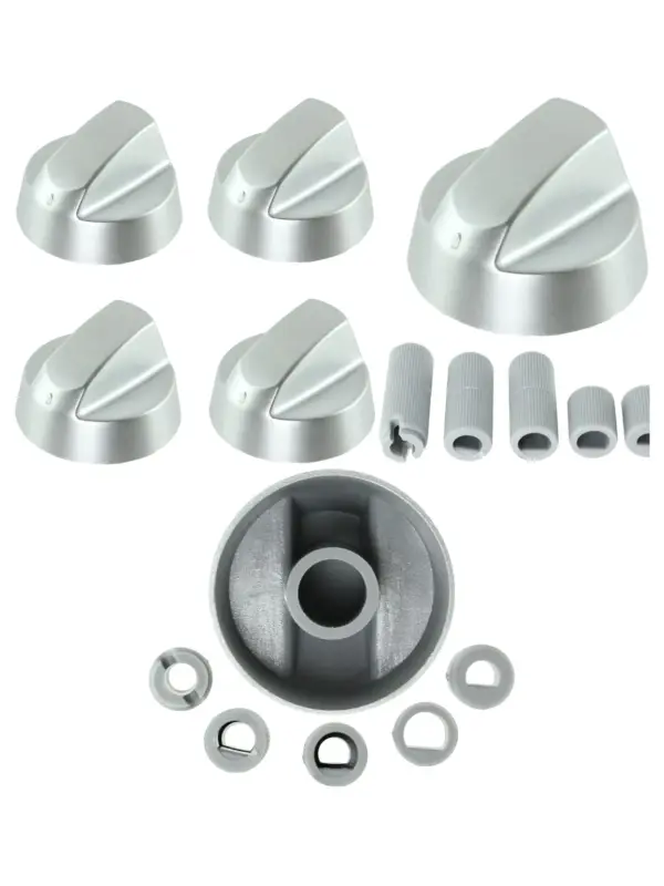 Silver Replacement Control Knob Set for Candy Oven – Pack of 4