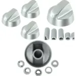 Silver Replacement Oven Control Knob Set – 3 pcs for Cannon Cookers